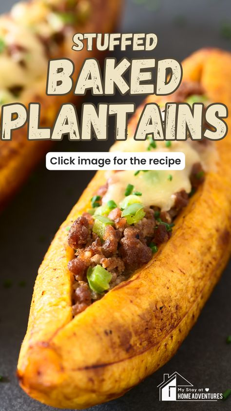 You are about to learn how to create this delicious Puerto Rican recipe, Stuffed Baked Plantains or Canoas De Plátanos Maduros. Plantains are very popular in Puerto Rican cultures. Mofongo and many other plantain dishes are also very popular in the Caribbean. Plantains are my favorite things in the world. I have written about it before and have shared some fantastic recipes with them Mexican Plantain Recipes, Puerto Rican Arepas, Stuffed Plantain Recipes, Puerto Rican Pastelon Recipes, Plantain Appetizers, Plantain Recipes Baked, Baked Tostones, Sweet Plantain Recipes, Plantain Dishes