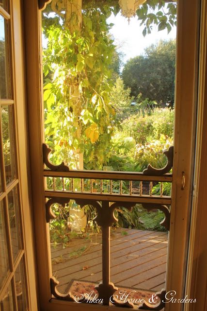 Aiken House & Gardens Rustic Screen Door, Kitchen Frames, Vintage Screen Doors, Old Screen Doors, Wooden Screen Door, House Gardens, Screen Doors, Wooden Screen, Golden Days