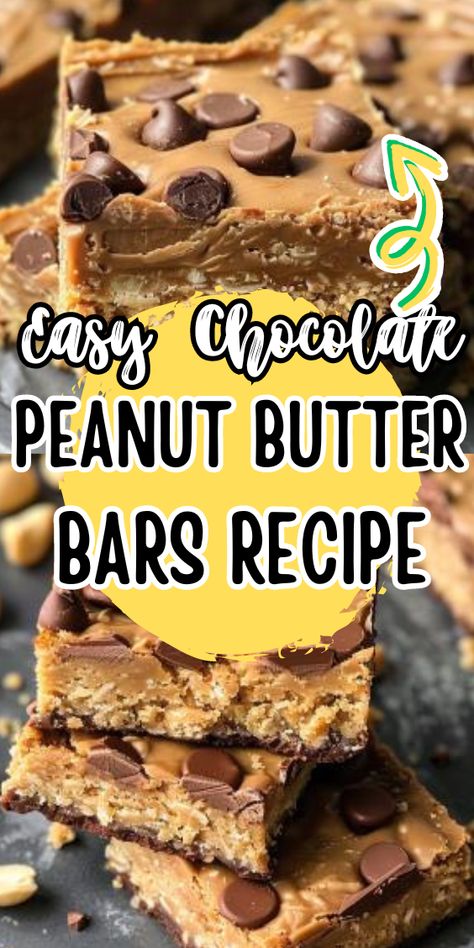 Easy Chocolate Peanut Butter Bars Chocolate Peanut Butter Bars, Peanut Butter Bars Recipe, Bar Desserts, Smooth Peanut Butter, Peanut Butter Chocolate Bars, Butter Bars, Cookie Bar, Snack Mix Recipes, Peanut Butter Filling