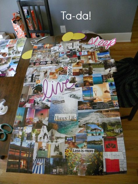 How to make a Vision Board // #visionboard #inspirationboard Make A Vision Board, Vision Board Diy, Vision Board Examples, Vision Board Ideas, Vision Board Party, Goal Board, Vision Board Photos, Vision Board Goals, Making A Vision Board