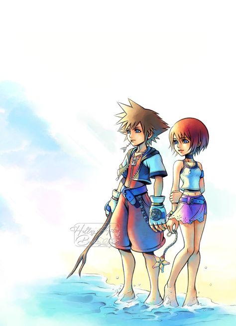 Kingdom Hearts Ps2, Kingdom Hearts Wallpaper Iphone, Kairi Kingdom Hearts, Sora And Kairi, Kingdom Hearts Wallpaper, Kh 3, Hearts Wallpaper, Disney Kingdom Hearts, Kingdom Hearts Fanart