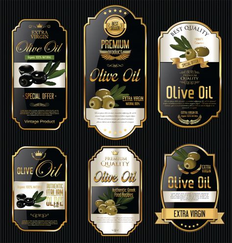 Olive Oil Label Design, Olive Oil Label, Label Botol, Oil Label, Olive Oil Packaging, Label Shapes, Oil Packaging, Luxury Packaging Design, Bottle Label Template