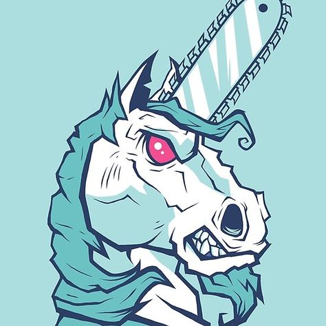 Brutal Unicorn Wacky Art, Unicorn Tattoos, Unicorn Art, Graffiti Drawing, Art Et Illustration, Art And Illustration, Art References, Cartoon Style, Skull Art