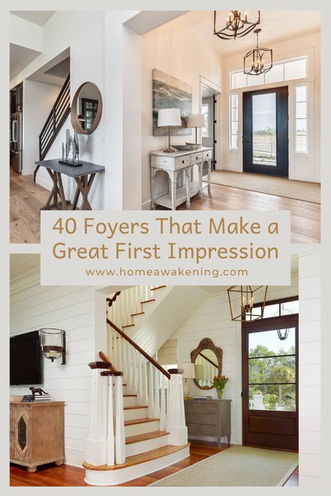 40 amazing foyer design ideas #foyer #entryway #decor Foyer Ideas Entryway 2023, Flooring For Foyer Entry Ways, Rotunda Foyer Entryway Decor, Double Foyer Entryway, Open Foyer Ideas Entryway Staircases, Foyer With Stairs Entryway Decor, Foyer Lamps Entryway, Square Foyer Entryway, Formal Foyer Ideas Entryway