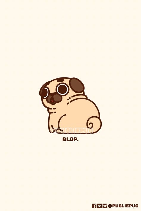 Pug Cute Drawing, Mops Drawing, Pug Kawaii, Mom Drawing, Pug Funny, Cute Pomeranian, Pug Art, Pugs Funny, Chibi Drawings