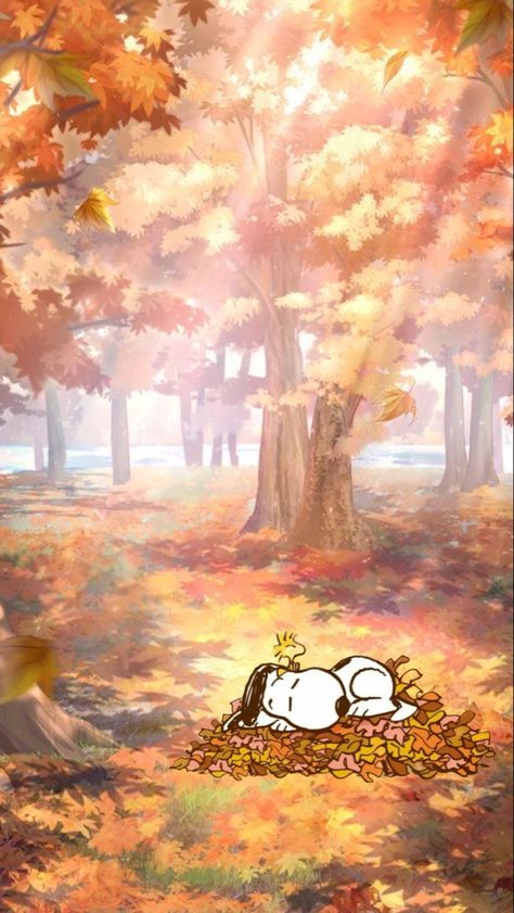 Totoro Fall Wallpaper, Snoopy Great Pumpkin Wallpaper, Studio Ghibli Fall Wallpaper, Snoopy Drops Wallpaper, Cute Wallpapers Snoopy, Snoopy Lockscreen Iphone, Fall Aesthetic Wallpaper Leaves, Snoopy Fall Wallpaper Iphone, Snoopy Fall Autumn