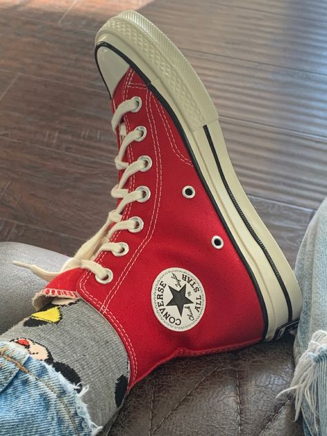 Red Chuck 70, Converse Chuck 70 Outfit, Chuck 70 Outfit, Converse 70s, Converse 70, Chuck 70s, Red Chucks, 70s Converse, Converse Aesthetic