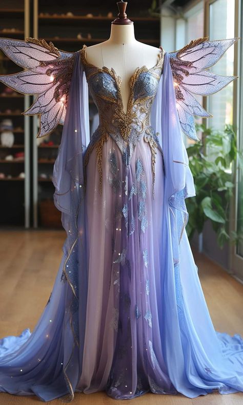 Kostum Peri, Gowns Aesthetic, Elven Dress, Magical Dress, Fair Outfits, Fairy Dresses, Fairy Wedding, Fantasy Dresses, Gowns Prom