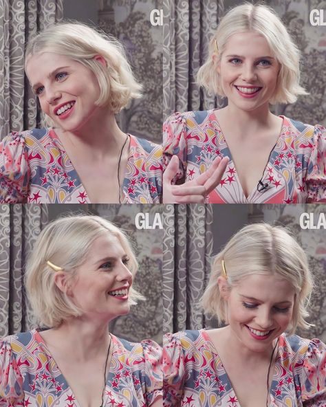 Lucy Boynton Bob, Lucy Boynton Hair, Hair Bleach, Edit Pictures, Lucy Boynton, Rami Malek, Short Bangs, Miss Her, Goddess Hairstyles