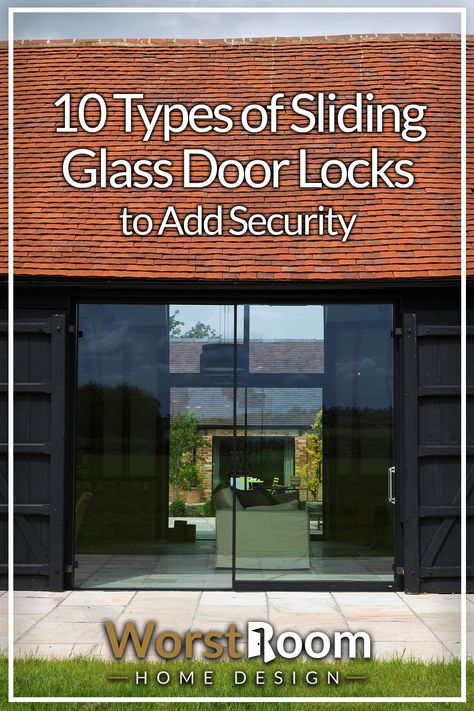 10 Types of Sliding Glass Door Locks to Add Security Patio Door Security Ideas, Sliding Patio Door Lock, Sliding Security Door, Sliding Door Lock Ideas, External Glass Doors, Exterior Sliding Glass Doors, Patio Door Installation, Glass Screen Door, Screen Door Lock