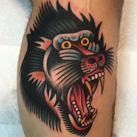 Skin Souvenirs — @lakesidetattooco on Instagram... Invisible Tattoo, Traditional Black Tattoo, Soldier Tattoo, Tattoo Catalog, Traditional Tattoo Old School, Mandrill, Traditional Tattoo Art, Traditional Tattoo Flash, Baboon