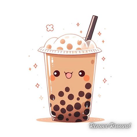 Boba Clipart, Boba Kawaii, Kawaii Boba, Doodles Drawings, Cute Doodles Drawings, Boba Tea, Aesthetic Collage, Bubble Tea, Doodle Drawings