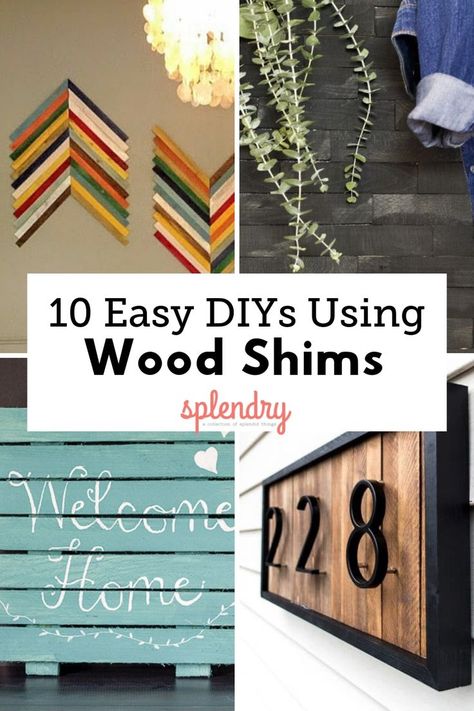 You can buy cheap wood shims at any hardware store (Amazon too!) and they're perfect for getting crafty! We've got 10 awesome DIY projects you'll want to try soon! #woodshims #diy Door Shim, Shim Crafts, Paint Stick Crafts Diy Projects, Modern Yard, Paint Stick Crafts, Dollar Diy, Paint Stirrers, Door Projects, Life Plans