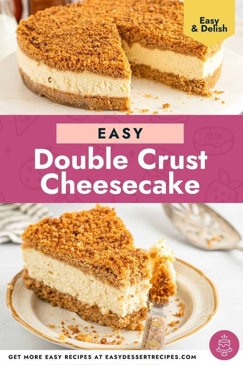 Double Crust Cheesecake, Fall Desserts Thanksgiving, Recipe Cheesecake, Family Desserts, Easy Dessert Recipes, Homemade Cheesecake, Recipes Baking, Rich Desserts, Easy Cheesecake Recipes