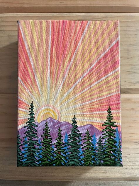 Original Acrylic Painting "Hello Sunshine" -  #Acrylic #Original #Painting #Sunshine Drawing For Children, Princess Drawing, Drawing Colouring, Arte Aesthetic, Painting Landscapes, Istoria Artei, Sun Painting, Boho Painting, Western Paintings