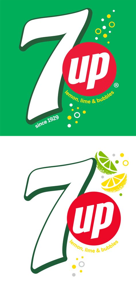 New Logo and Packaging for PepsiCo's 7up Soft Drink Logo, Skittles Logo, 7up Logo, Soda Branding Design, Poppi Soda Branding, Soda Company Logo, Soda Packaging Design Bottle, Soda Logo, Brand Equity