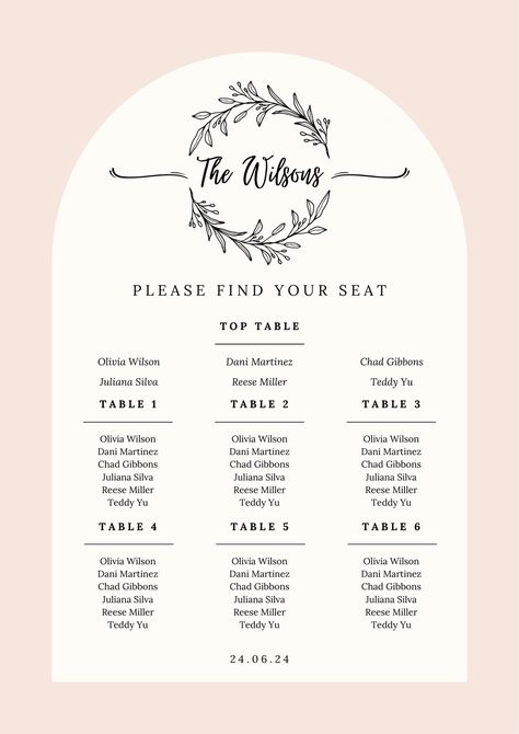 Templates Wedding Seating Arrangements, Seating Arrangement Wedding, Unique Themes, Seating Chart Template, Wedding Table Plan, Instagram Engagement, Table Plan, Engagement Announcement, Seating Plan