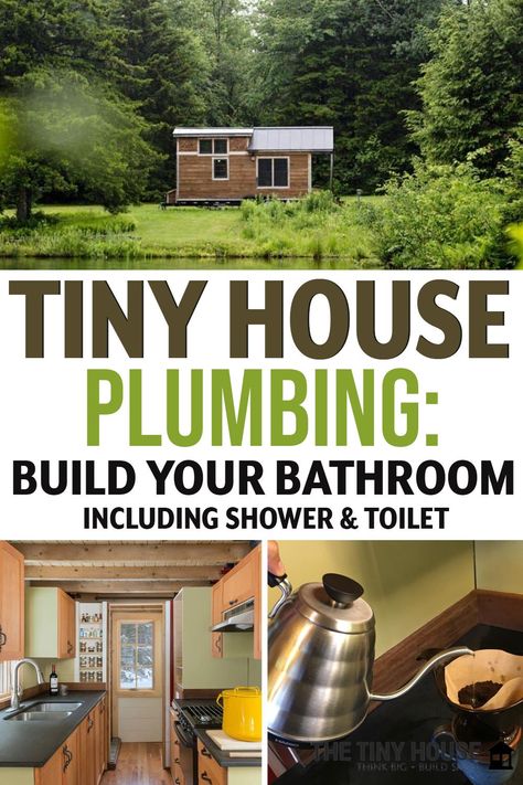 Tiny House Plumbing Off Grid, Diy Tiny House Cheap Off Grid, Living In A Shed Tiny House, Build A Tiny House On Wheels, Tiny Home Solar Power, Building A Tiny Home On A Trailer, Tiny House On Camper Frame, Tiny Home Shower Ideas, No Plumbing Bathroom