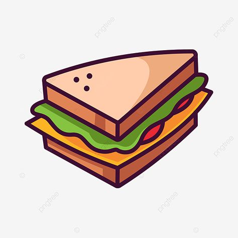 Sandwich Illustration, Sandwich Drawing, Vector Art Illustration Graphics, Graphic Design Infographic, In Icon, Food Logo Design, Cafe Wall, Cartoons Png, Drawing Skills