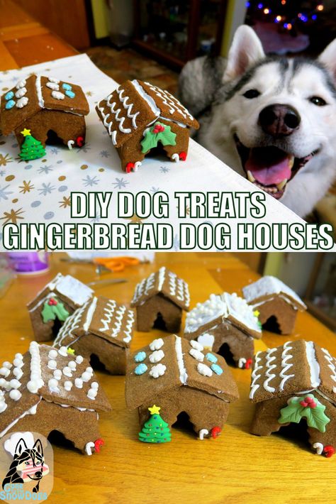 DIY Gingerbread Dog Houses for Christmas!  Just in time for the Holidays!  Let's make some Gingerbread treats for the dogs! Dog House For Winter, Gingerbread Dog, Pet Treats Recipes, Diy Gingerbread, Christmas Dog Treats, Easy Dog Treat Recipes, Puppy Obedience Training, Easy Dog Treats, Healthy Dog Treats Homemade