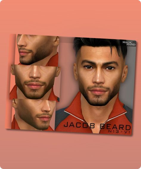 Sims 4 Facial Hair CC: Jacob Beard N13     V1 By Magichand Sims 4 Stubble Cc, Sims 4 Cc Beards, Sims 4 Beard Cc, Sims 4 Facial Hair Cc, Fade Beard, Sims 4 Cc Download, Men's Facial Hair, Beard Fade, Model Nails