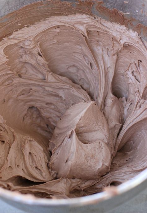 My Favorite Chocolate Buttercream Frosting - I Dig Pinterest Hazelnut Meringue, Chocolate Frosting Recipes, Nutella Cake, Chocolate Buttercream Frosting, Baking Cocoa, Vanilla Frosting, Chocolate Buttercream, Icing Recipe, Frosting Recipes