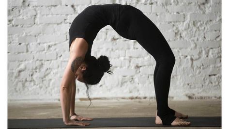 Pectoral Muscles, Full Body Yoga Workout, Muscle Abdominal, Wheel Pose Yoga, Yoga Wheel, True Yoga, Photo Yoga, Wheel Pose, Bow Pose