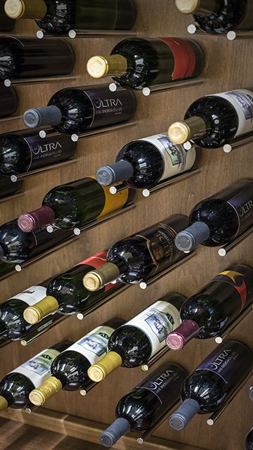 Looking for another type of PEG wine storage system? Click here. Modern Wine Cellar, Wine Cellar Wall, Wine Storage Wall, Glass Wine Cellar, Wine Rooms, Wine Cellar Door, Wine Closet, Home Wine Cellars, Custom Wine Cellars