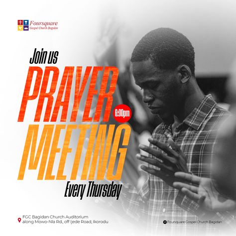 Prayer meeting social media design, Church Thanksgiving Design flyer design online flyer creative flyer Prayer Meeting Flyer Design, Prayer Flyer Design, Worship Flyer, Church Announcements, Medical Presentation, Midnight Prayer, Online Flyers, Flyer Inspiration, Photoshop Tutorial Graphics