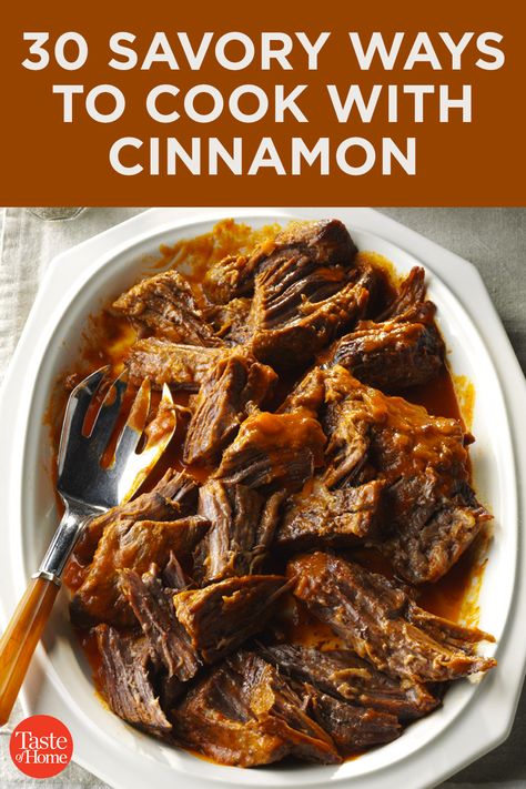 30 Savory Ways to Use Cinnamon Cinnamon Dinner Recipes, Food With Cinnamon, Savory Recipes With Cinnamon, Healthy Recipes With Cinnamon, Savory Cinnamon Recipes, Cinnamon Chicken Recipe, Ceylon Cinnamon Recipes, Cinnamon Appetizers, Recipes Using Cinnamon