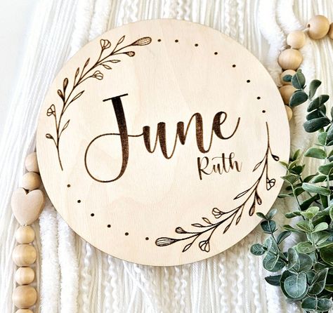 Wooden Birth Announcement, Hospital Photos Newborn, Hospital Newborn, Birth Announcement Sign, Photo Sign, Announcement Sign, Newborn Hospital, Handmade Signs, Baby Name Signs