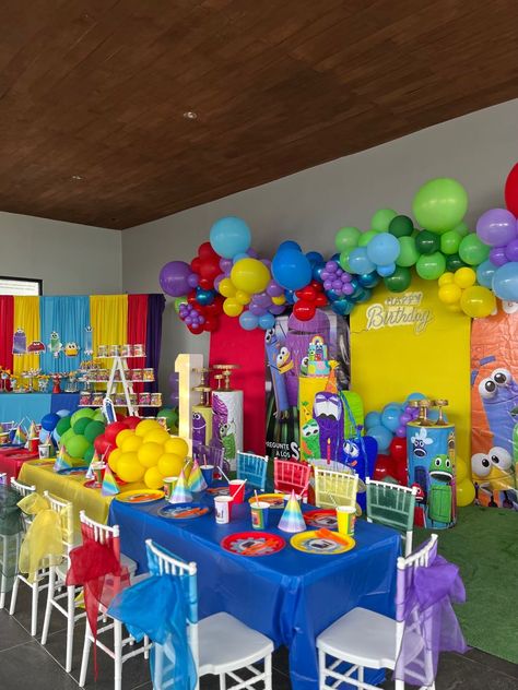 Rainbow Friends Birthday Decoration, Rainbow Friend Birthday Party, Rainbow Friends Party Decor, Rainbow Friends Birthday Party Decorations, Roblox Rainbow Friends Birthday Party, Number Block Birthday Party, Number Blocks Birthday Party Decorations, Rainbow Friends Birthday Party Ideas, Fiesta Rainbow Friends