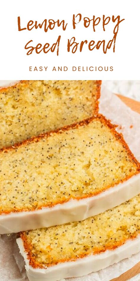 Lemon Loaf Cake Recipe, Lemon Poppy Seed Bread, Lemon Poppy Seed Cake, Seeded Bread Recipes, Poppy Seed Bread, Lemon Poppyseed Bread, Lemon Loaf Cake, Lemon Poppyseed Cake, Loaf Cake Recipes