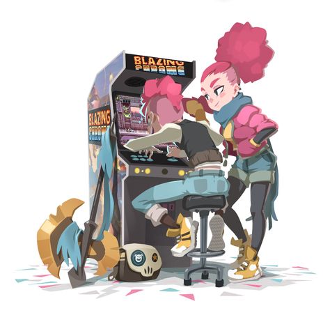 ArtStation - Arcade Anime Undertale, Arcade Game, Japan Art, Environment Concept Art, Environmental Art, Street Fighter, Game Character, Asian Art, Aesthetic Art