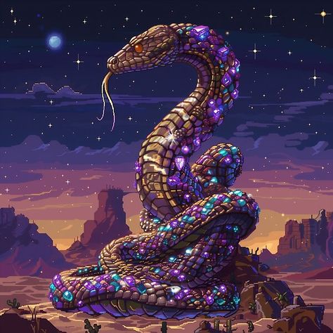 Snake Serpent Cosmic Pixel 8-Bit Space Galaxy by Kaos-Bit | Redbubble Cosmic Serpent, Nature Music, Space Galaxy, Music Film, Anime Music, 8 Bit, Mask For Kids, All Art, Photographic Prints