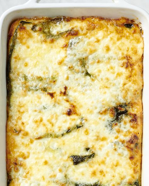 photo of a cheesy chile relleno casserole in a white dish Pablano Pepper Recipe, Stuffed Chili Relleno Recipe, Chile Relleno Casserole Recipe, Poblano Recipes, Chile Relleno Recipe, Rellenos Recipe, Chili Relleno Casserole, Poblano Peppers Recipes, Relleno Casserole