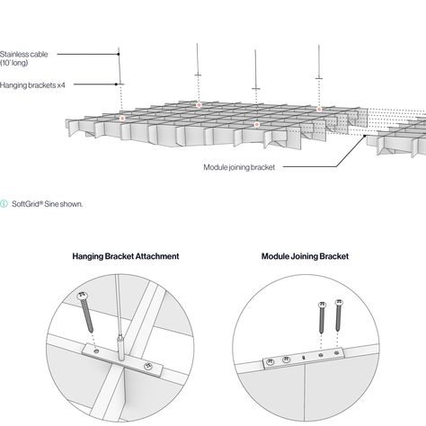 Suspended Ceiling Design, Suspended Ceiling Systems, Baffle Ceiling, Interactive Architecture, Cubicle Design, Architecture Ceiling, Interior Design Sketchbook, Gypsum Ceiling Design, Fabric Ceiling