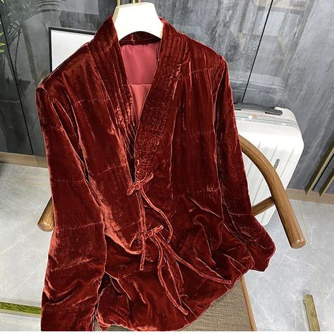 #velvet #silkvelvet #jacket #red #burgundi #style #fashion #silk Jacket Cape, Velvet Clothes, Velvet Lace, Velvet Jacket, Silk Velvet, Design Inspo, Bright Pink, Lounge Wear, Coats Jackets