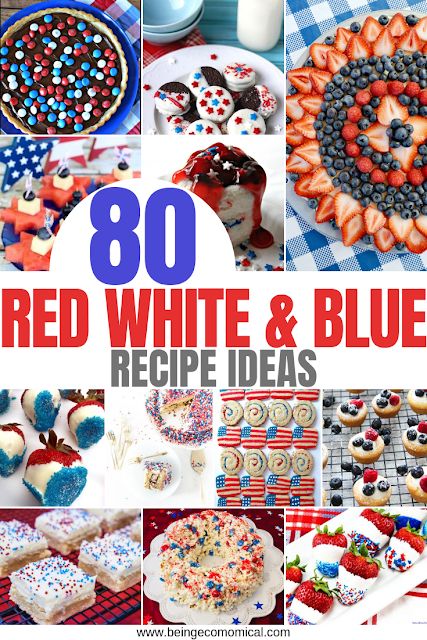 Red White Blue Recipes, Fourth Of July Food Ideas, Red White Blue Food, July Food Ideas, Red White And Blue Desserts, Blue Recipes, 4th July Food, Patriotic Cake, Smoothie Popsicles