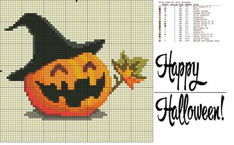 Cross stitch Halloween pattern. Free Fall Cross Stitch Patterns, Cross Stitch Halloween, Halloween Cross Stitch Charts, Halloween Cross Stitch, Fall Cross Stitch, Stitch Halloween, Halloween 5, Halloween Cross Stitch Patterns, Holiday Cross Stitch