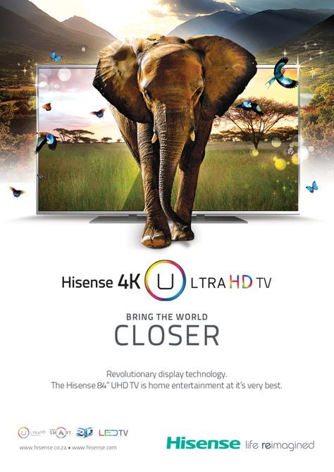 Hisense Ultra HD LED TV en Behance Car Advertising Design, Advertising Creative, Travel Creative, Signage Signs, Television Advertising, Ad Of The World, Tv Advertising, Tv Design, Tv Ads