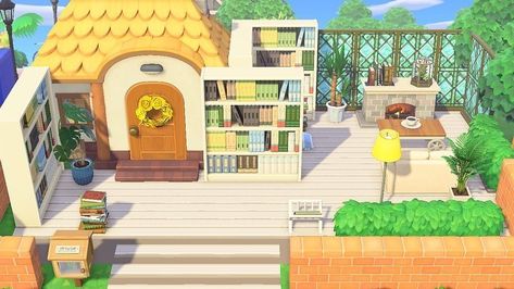 Goldie Acnh Yard, Goldie Acnh, Animal Crossing Inspiration, Acnh Yard, Acnh Villagers, Animal Crossing Wild World, Animal Crossing Villagers, Acnh Inspo, Yard Design