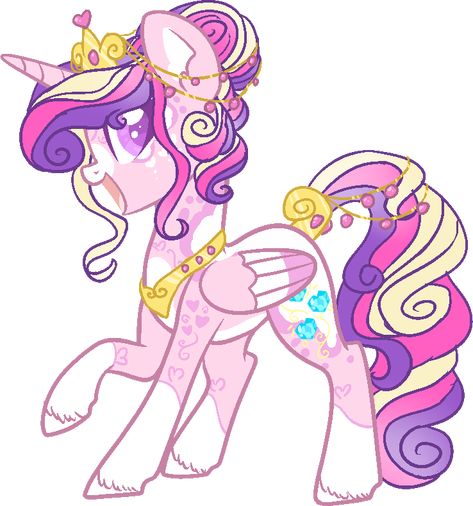 Mlp Princess Cadance Redesign by DashkaTortik12222222 Mlp Princess Redesign, Princess Cadance Mlp, Princess Cadance Fanart, Mlp Curly Hair, Mlp Princess Oc, Twilight Redesign, My Little Pony Redesign, Twilight Sparkle Redesign, Mlp Princesses