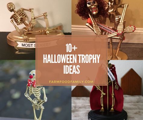 10+ Creative Halloween Trophy Ideas For Your Party Halloween Trophy Ideas, Halloween Party Trophy, Halloween Trophies, Competition Motivation, Trophy Ideas, Spooky House, Halloween Tattoo, Scary Costumes, Creative Costumes