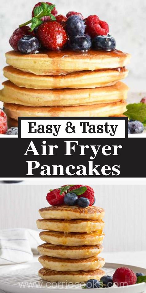 Air Fryer Pancake Bites, Air Fried Pancakes, Breakfast In Airfryer, Brunch Air Fryer, Air Fryer Recipes For Breakfast, Air Fry Pancakes, Air Fryer Pancakes Parchment Paper, Pancakes Airfryer, Air Fryer Breakfasts