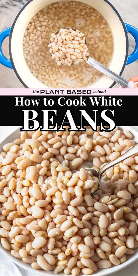 In this blog post, you’ll learn how to cook white beans at home and turn them into delicious recipes.This recipe works with most varieties of white beans, including cannellini beans, navy beans, great northern beans, baby lima beans, and butter beans. Great Northern White Beans Recipe, How To Cook Northern Beans, How To Cook Navy Beans On The Stove, How To Cook White Beans, White Lima Bean Recipes, How To Cook Navy Beans, White Navy Bean Recipes, Northern White Beans Recipes, Baby Lima Bean Recipes