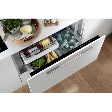 Fisher Paykel RB90S64MKIW2 Integrated Multi Temperature Cool Drawer Vacuum Sealing Food, Fisher And Paykel, Freezer Drawer, Built In Coffee Maker, Fridge Drawers, Under Counter Fridge, Uses For Coffee Grounds, Fisher Paykel, Kitchen Company