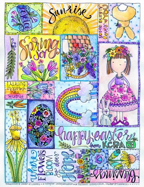 Lindsay Ostrom Doodles, Lindsay Ostrom, Easter Coloring Pages, Easter Colouring, Easter Weekend, Coloring Easter Eggs, Color Textures, Creative Expressions, Coloring For Kids