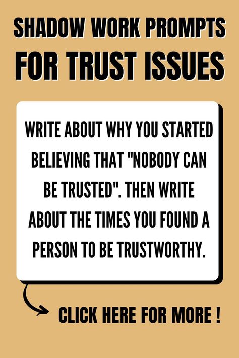 Trust Issues Journal Prompts, Shadow Work For Trust Issues, Shadow Work Trust Issues, Heart Sabbatical, Journal Prompts For Trust Issues, Trust Journal Prompts, Clinical Counseling, Shadow Work Prompts, Jealousy In Relationships