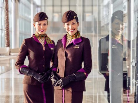 Etihad Cabin Crew Recruitment – Step by Step Process 2020 Etihad Cabin Crew, Flight Attendant Interview, Qatar Airways Cabin Crew, British Airways Cabin Crew, Cabin Crew Jobs, Become A Flight Attendant, Emirates Cabin Crew, Etihad Airways, Airline Uniforms